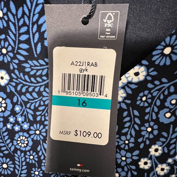 NWT Tommy Hilfiger Stretchy Floral Dress 16 - Picture 2 of 16